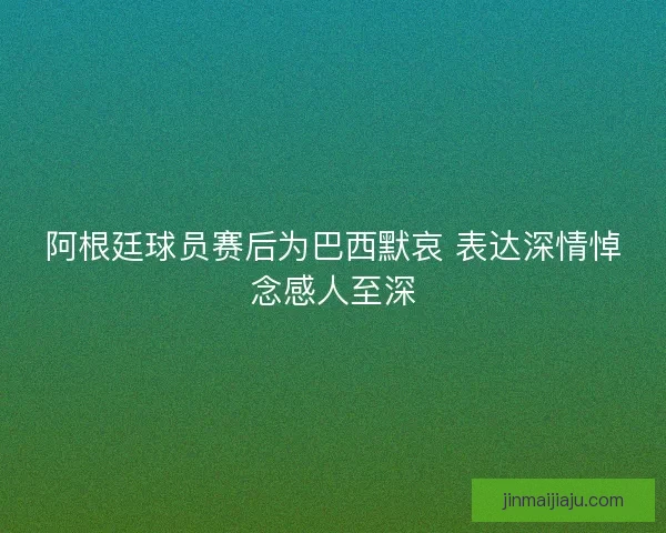 阿根廷球员赛后为巴西默哀 表达深情悼念感人至深